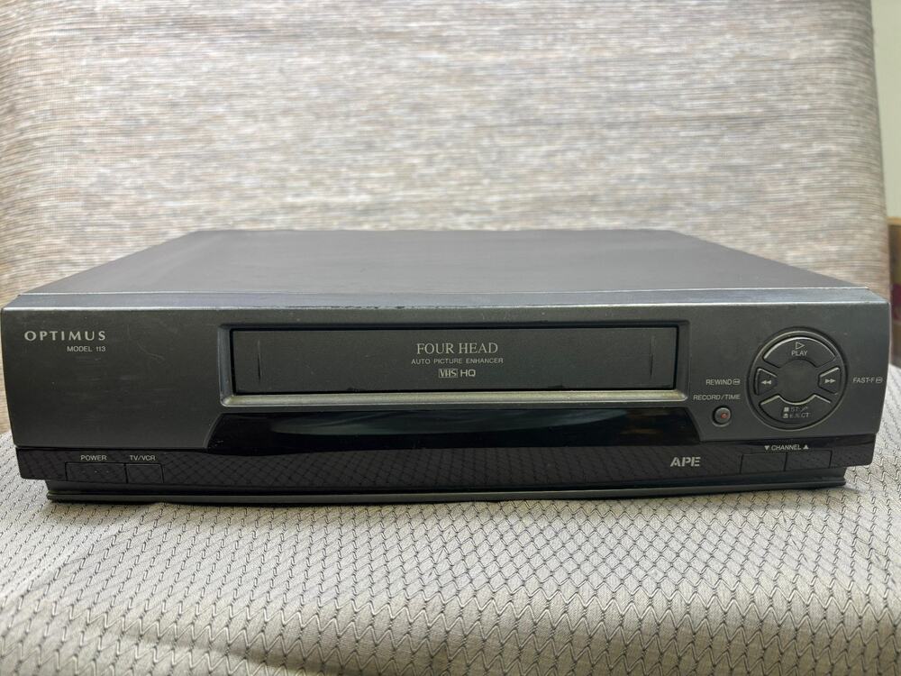Vintage OPTIMUS Model 113 4-Head VHS VCR Auto Picture Enhancer No Remote
